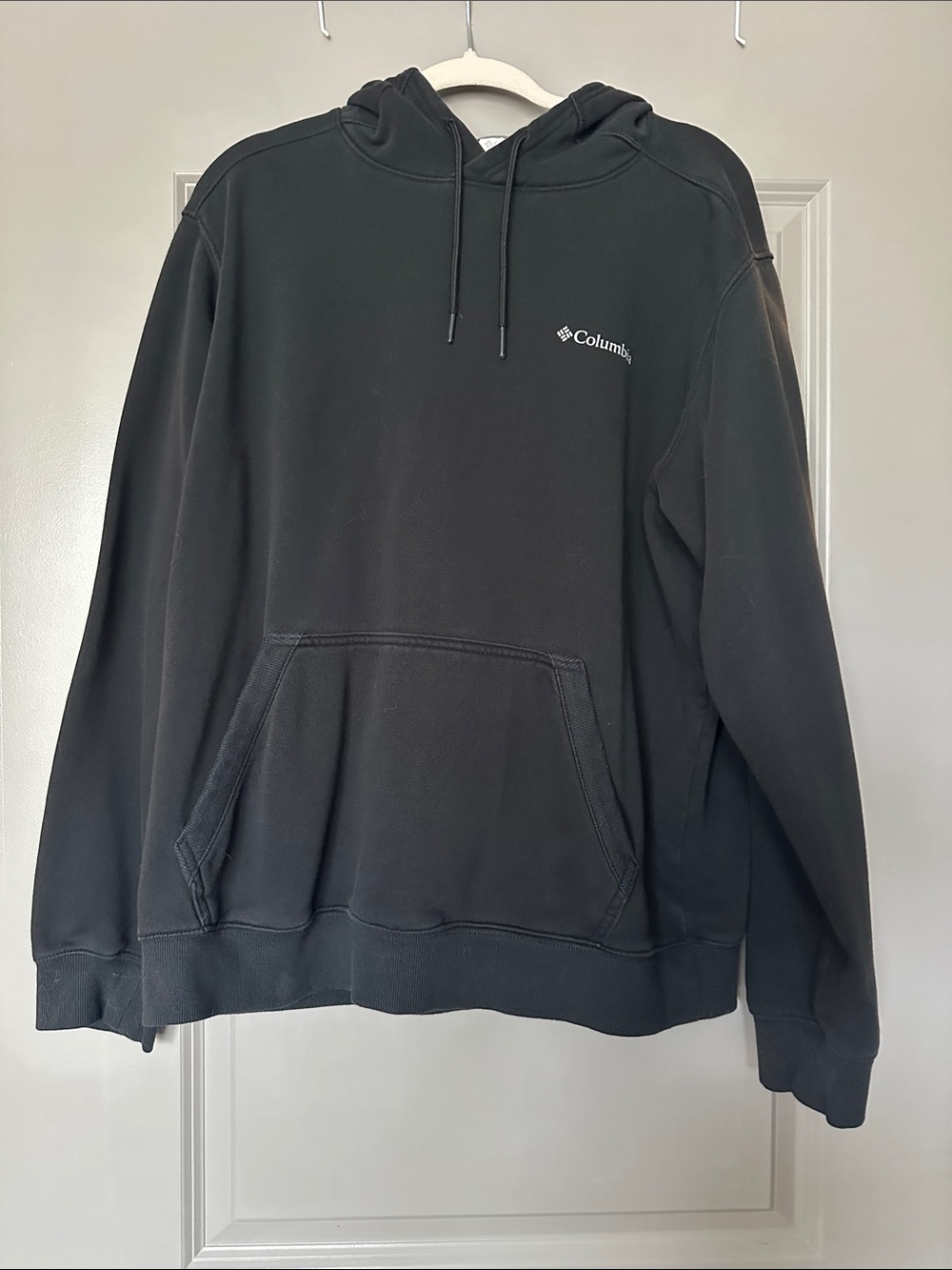 Columbia Black Pullover Hoodie with Logo